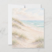 Watercolor beach coastal Bridal Shower invitation (裏面)