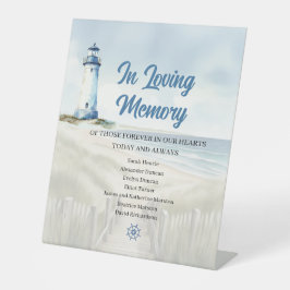 Watercolor Beach, Coastal In Loving Memory 台座サイン