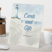 Watercolor Beach, Coastal New England Wedding 台座サイン (インサイチュ)