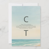 Watercolor Beach Coastal Wedding 招待状 (裏面)