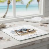 Watercolor Beach Crab, custom カッティングボード