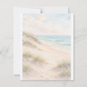 Watercolor beach dunes Bridal Shower invitation (裏面)