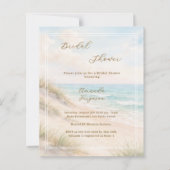 Watercolor beach dunes Bridal Shower invitation (正面)
