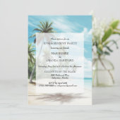 Watercolor Beach Engagement Party Invitation 招待状 (スタンド正面)