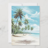 Watercolor Beach Engagement Party Invitation 招待状 (裏面)