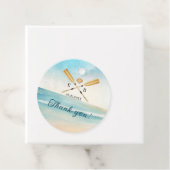 Watercolor Beach Oars Wedding フェイバータグ (インサイチュ)