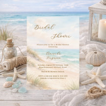 Watercolor beach sand dunes Bridal Shower