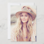 Watercolor beach sand dunes photo Bridal Shower 招待状 (裏面)