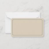 Watercolor Beach Seagull Monogram ノートカード (裏面)