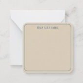 Watercolor Beach Seagull Personalized ノートカード (裏面)