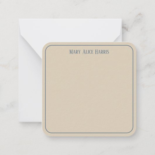 Watercolor Beach Seagull Personalized ノートカード (裏面)