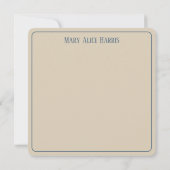 Watercolor Beach Seagull Personalized ノートカード (裏面)