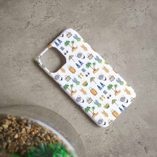 Watercolor Beach Vacation Travel Case-Mate iPhoneケース