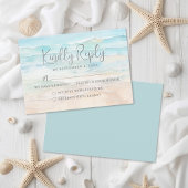Watercolor Beach Wedding RSVP Reply Card