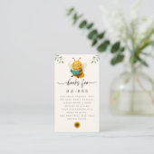 Watercolor Bee Baby Shower Book Request Card 名刺 (スタンド正面)