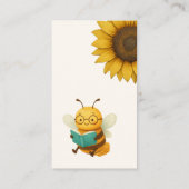 Watercolor Bee Baby Shower Book Request Card 名刺 (裏面)