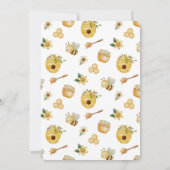 Watercolor Bee First Birthday Invitation 招待状 (裏面)