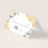 Watercolor bee  wedding place cards (正面)