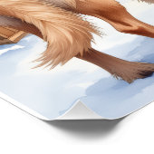 Watercolor Belgian Laekenois Farmhouse Christmas ポスター (コーナー)