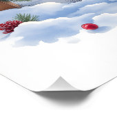 Watercolor Belgian Tervuren Garland Christmas ポスター (コーナー)