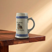 Watercolor BERNESE Mountain Dog Personalize ビールジョッキ