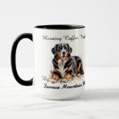  Watercolor Bernese Mountain Dog personalize マグカップ (左)