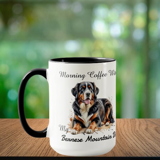  Watercolor Bernese Mountain Dog personalize マグカップ