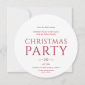 Watercolor Berry Branch Christmas Party 招待状 (裏面)