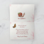 Watercolor Berry Sweet Girl Birthday Card カード (内部)