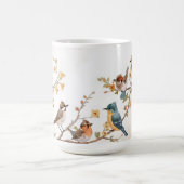 Watercolor Birds in Bloom コーヒーマグカップ (中央)