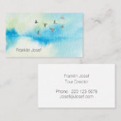 Watercolor Birds in the Sky名刺 名刺 (正面/裏面)
