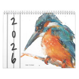 Watercolor Birds Wall Calendar 2026 カレンダー
