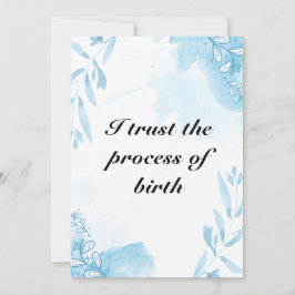 Watercolor Birth Affirmation Floral Art シーズンカード
