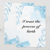 Watercolor Birth Affirmation Floral Art シーズンカード (正面/裏面)