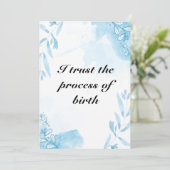 Watercolor Birth Affirmation Floral Art シーズンカード (スタンド正面)