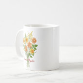Watercolor Birth Flower Daffodil Personalized Mug コーヒーマグカップ (正面左)