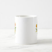 Watercolor Birth Flower Daffodil Personalized Mug コーヒーマグカップ (中央)