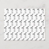 Watercolor Black Coquette Bow Bridal Shower Advice エンクロージャーカード (裏面)