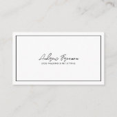 Watercolor Black & White Dalmatian Dog Walking 名刺 (裏面)