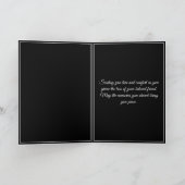 Watercolor Black & White Paw Photo Pet Sympathy カード (内部)
