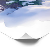 Watercolor Bloodhound Country Mailbox Christmas ポスター (コーナー)