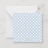 Watercolor Blue 1st Birthday Monogram Crest Gift ノートカード (裏面)