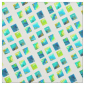 watercolor blue and green squares ファブリック (見本)
