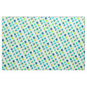 watercolor blue and green squares ファブリック (ファットクウォーター)