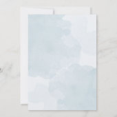 Watercolor Blue and Tan Islamic Baby Boy Birth 案内状 (裏面)