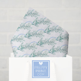 Watercolor Blue Bow Garland Christmas 薄葉紙