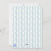 Watercolor Blue Bow Garland Christmas Photo シーズンカード (裏面)