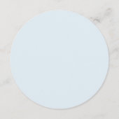 Watercolor Blue Bow Round Menu メニュー (裏面)