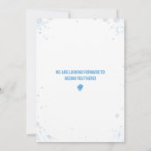 Watercolor Blue Boxing Baby Boy Shower Invitation 招待状 (裏面)