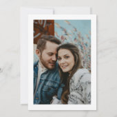 Watercolor Blue Coastal Wedding | Romantic Beach セーブザデート (裏面)